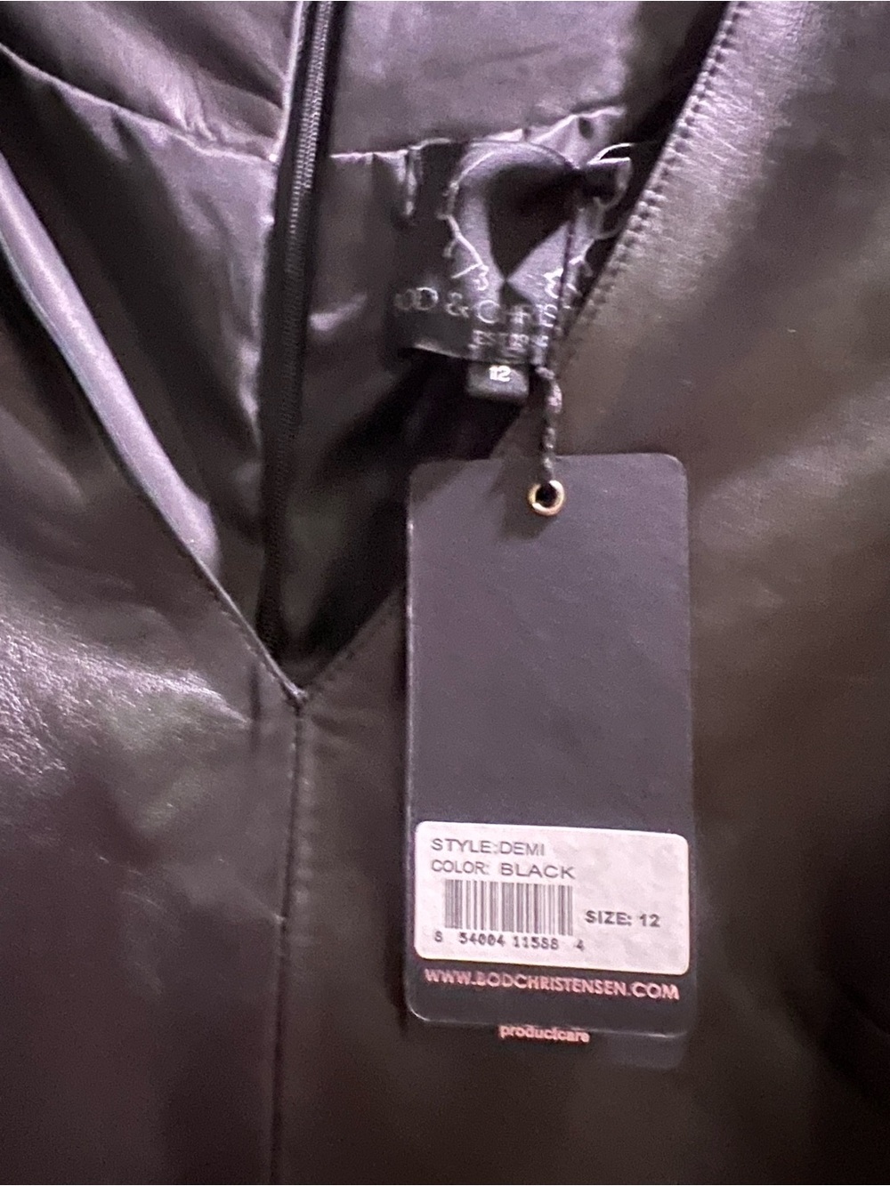 Black Leather Short-Sleeve Dress Jacket - Picture 2 of 13
